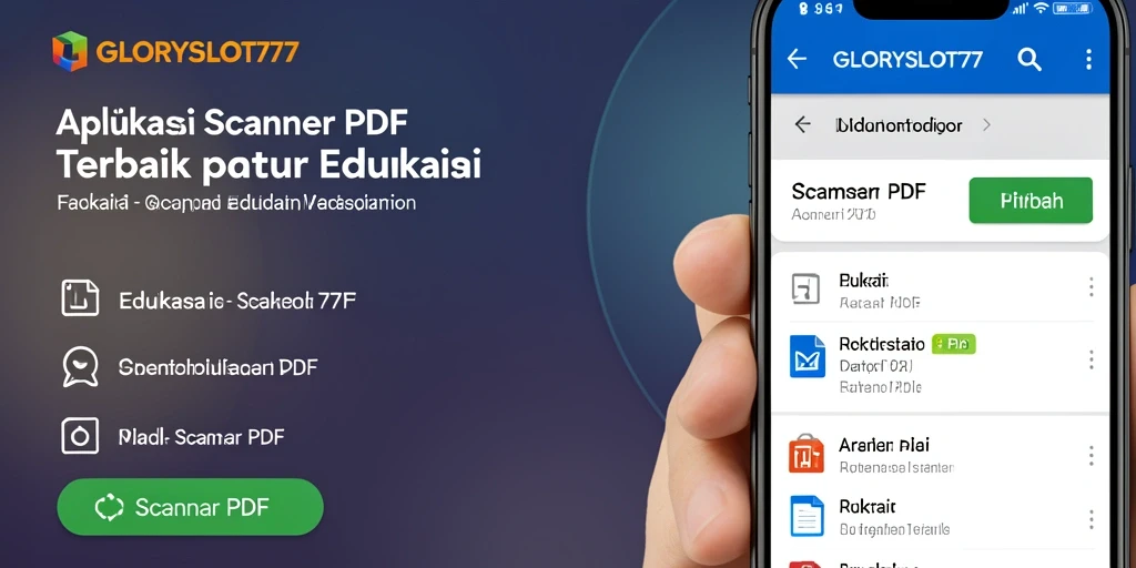 Tampilan utama GLORYSLOT777 dengan fitur pemindaian PDF yang mudah digunakan.