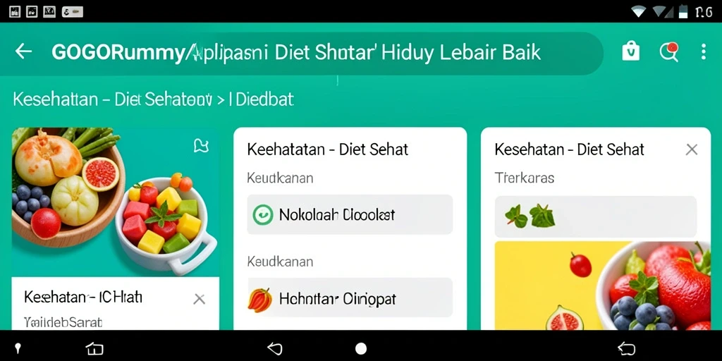 Tampilan antarmuka pengguna GOGORUMMY yang menarik dan fungsional.
