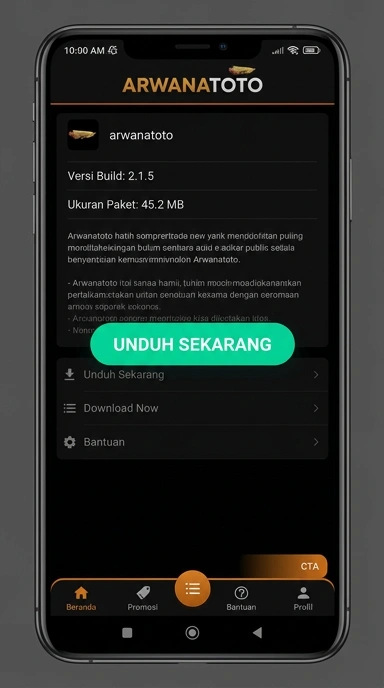 Tampilan halaman APK arwanatoto